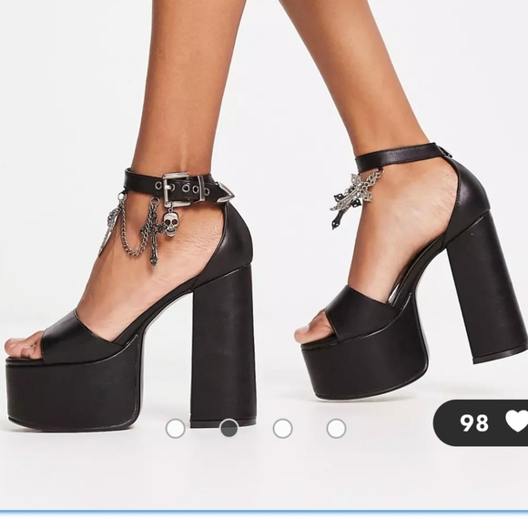 NWT Lamoda platform sandal with chain detail - Picture 2 of 5